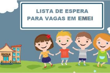 LISTA DE ESPERA POR VAGAS NA ESCOLA EMEI MUNDO DA CRIANÇA 