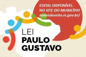 ABERTO EDITAL DA LEI PAULO GUSTAVO
