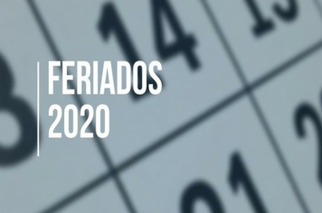 FERIADOS E PONTOS FACULTATIVOS 2020