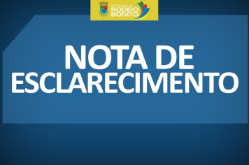 NOTA DE ESCLARECIMENTO