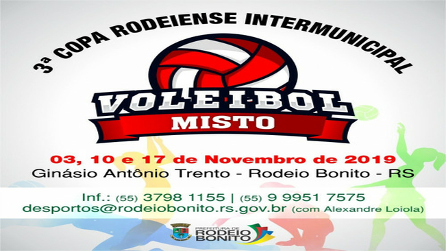 3ª COPA RODEIENSE INTERMUNICIPAL DE VOLEIBOL MISTO